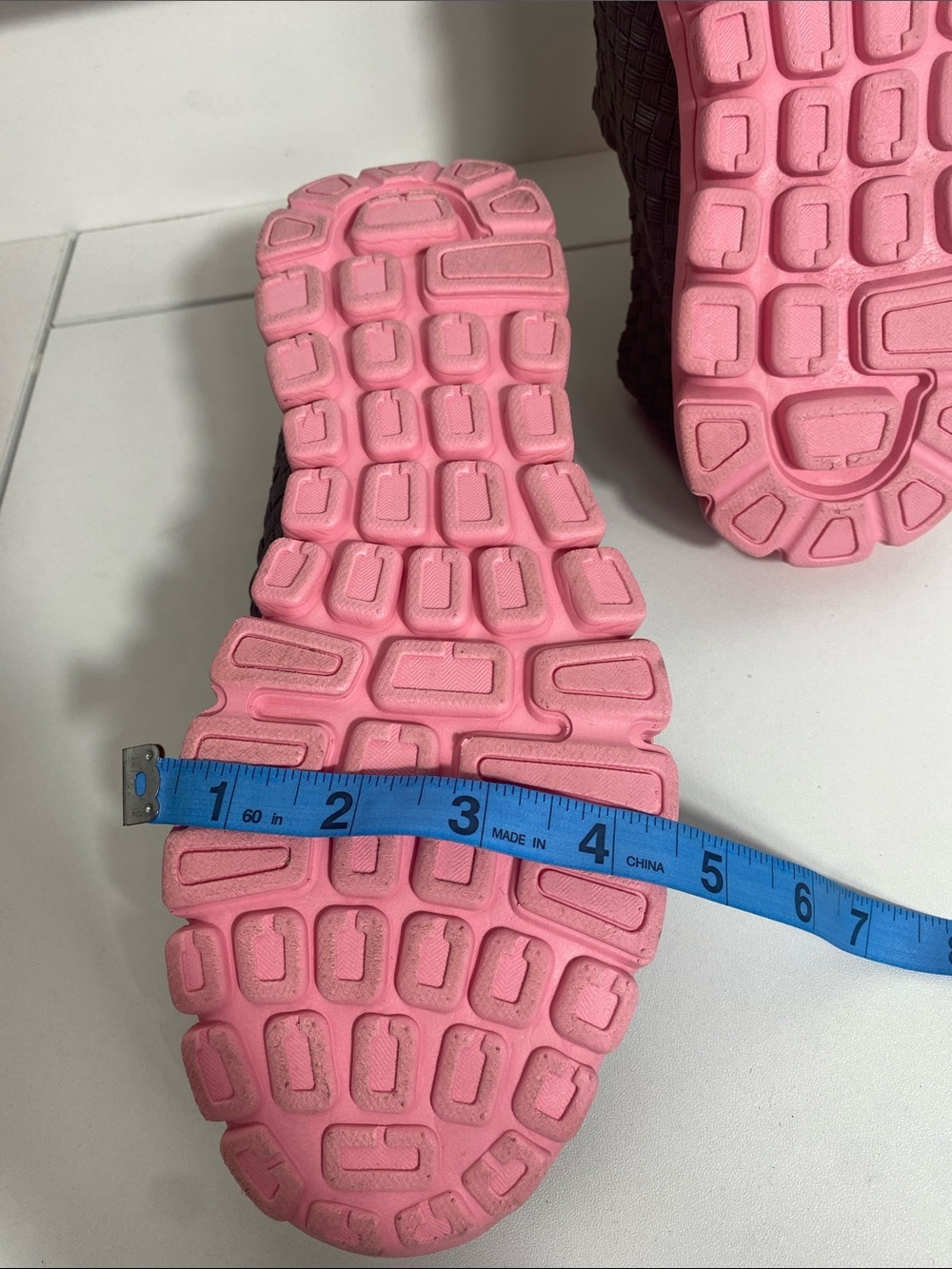 Zee Alexis Gray Woven Slip-On Sneakers with Pink Accents Size 10 - Picture 13 of 16